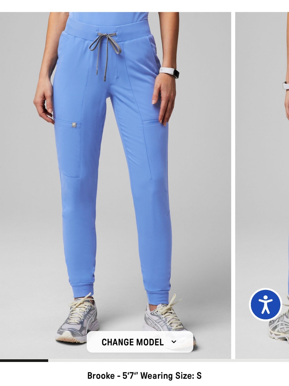 Fabletics Periwinkle Blue Drawstring Track Joggers